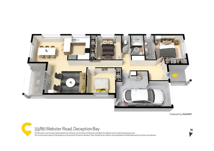 Floorplan of Homely townhouse listing, 33/80 Webster Road, Deception Bay QLD 4508