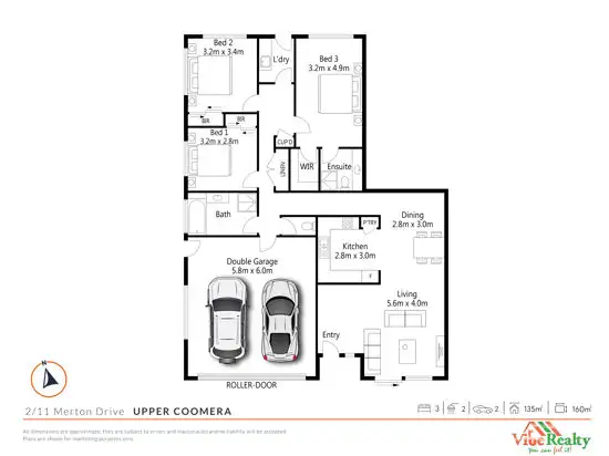 Floorplan of Homely semi-detached listing, 2 11 Merton Drive, Upper Coomera QLD 4209