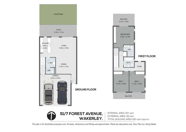 Floorplan of Homely townhouse listing, 51/7 Forest Avenue, Wakerley QLD 4154