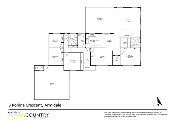 Floorplan of Homely house listing, 3 Robina Crescent, Armidale NSW 2350