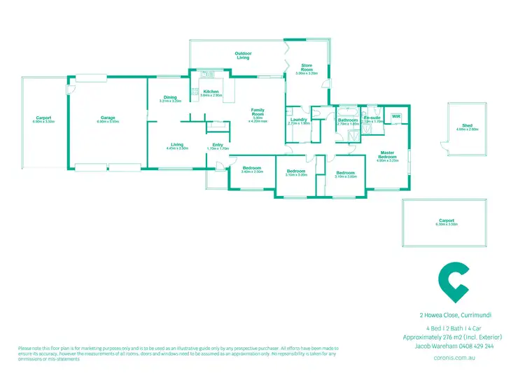 Floorplan of Homely house listing, 2 Howea Close, Currimundi QLD 4551