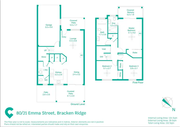 Floorplan of Homely townhouse listing, 80/21 Emma Street, Bracken Ridge QLD 4017