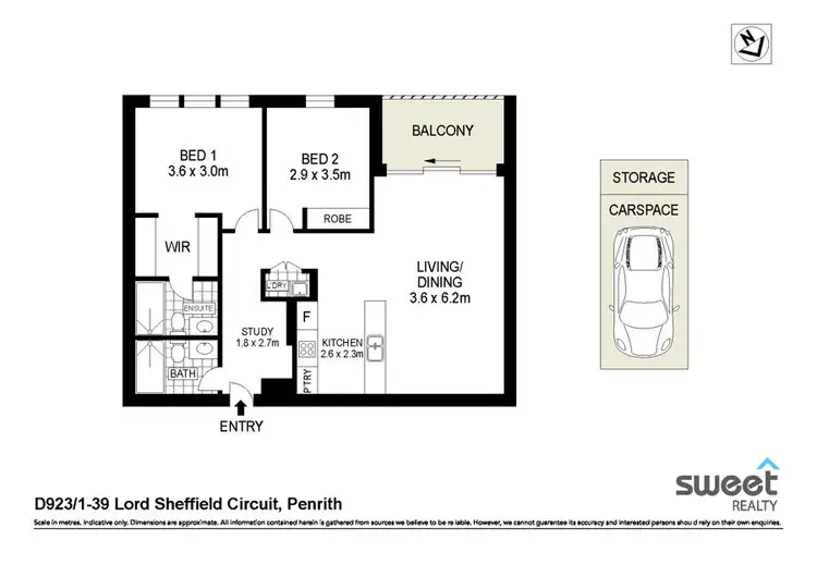 Floorplan of Homely apartment listing, D923/1-39 Lord Sheffield Circuit, Penrith NSW 2750