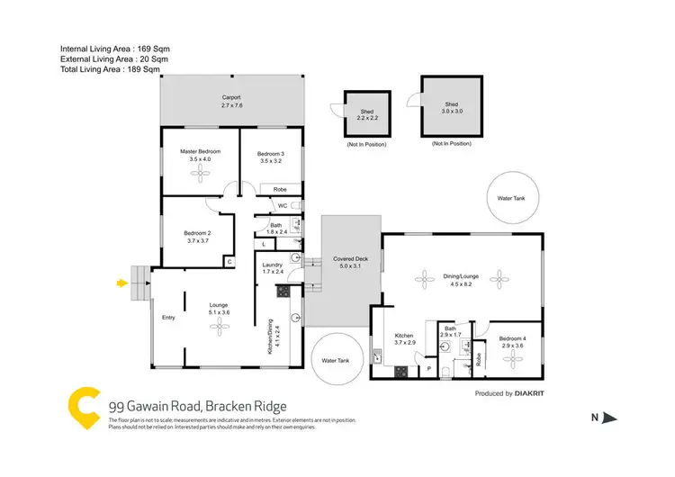 Floorplan of Homely house listing, 99 Gawain Road, Bracken Ridge QLD 4017