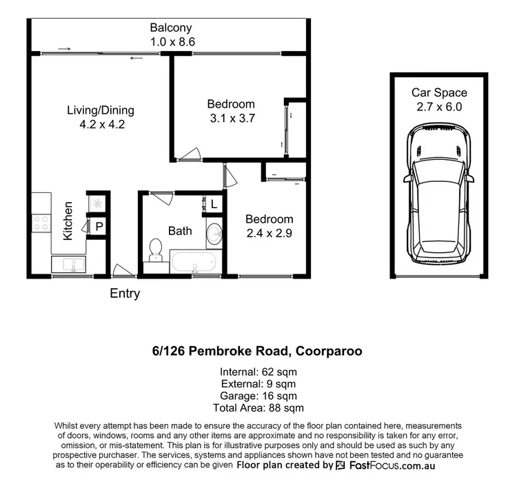 Floorplan of Homely unit listing, 6/126 Pembroke Road, Coorparoo QLD 4151