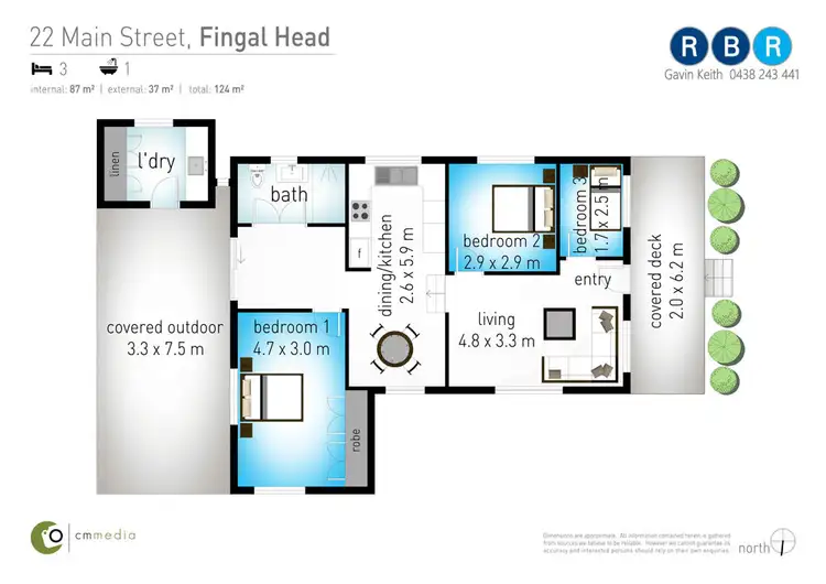 Floorplan of Homely house listing, 22 Main Road, Fingal Head NSW 2487
