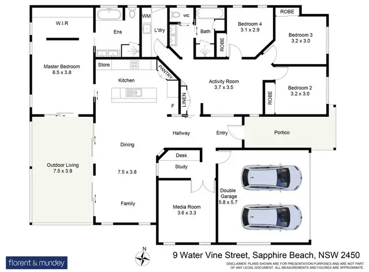 Floorplan of Homely house listing, 9 Water Vine St, Sapphire Beach NSW 2450