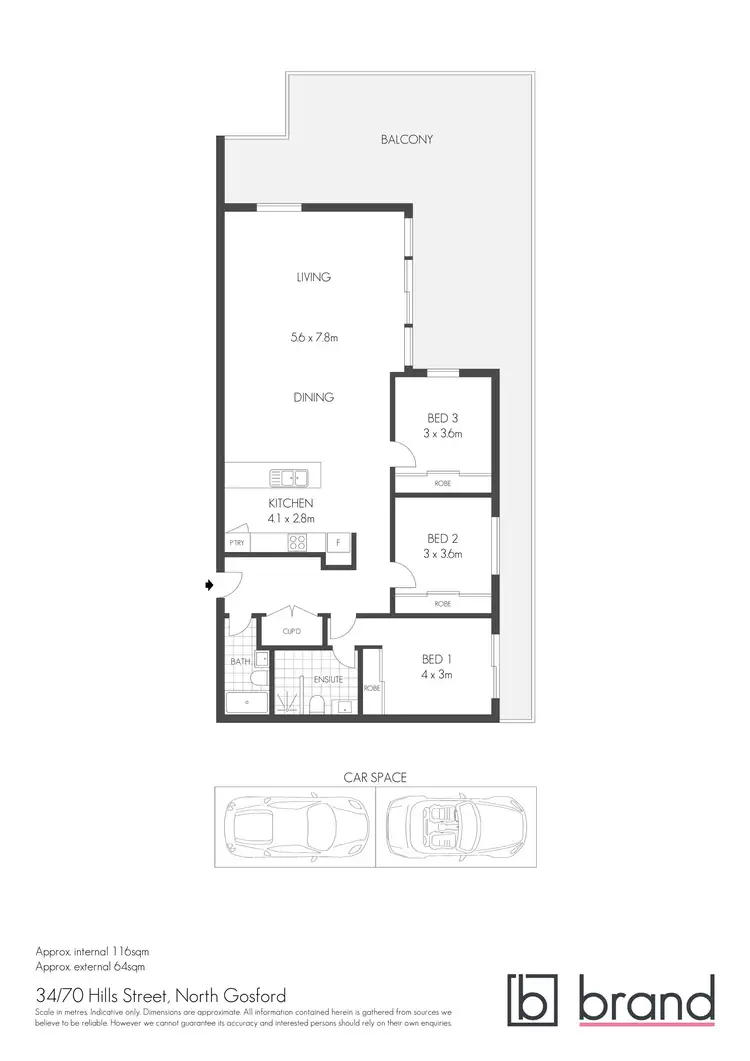 Floorplan of Homely unit listing, 34/70 Hills Street, North Gosford NSW 2250
