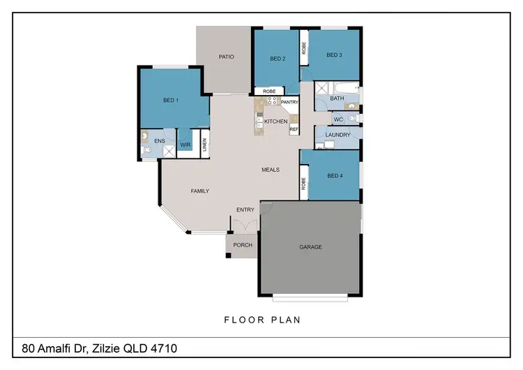 Floorplan of Homely house listing, 80 Amalfi Drive, Zilzie QLD 4710