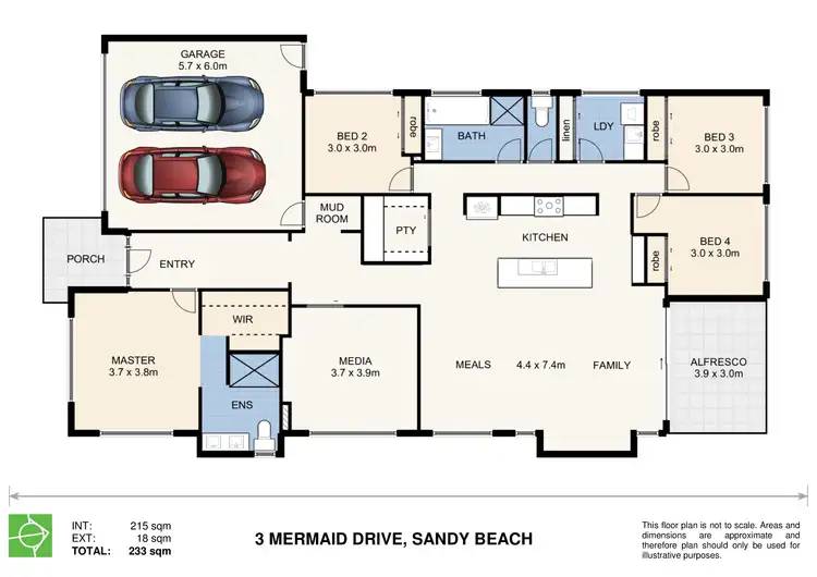 Floorplan of Homely house listing, 3 Mermaid Drive, Sandy Beach NSW 2456
