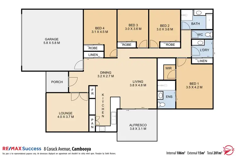 Floorplan of Homely house listing, 8 Corack Avenue, Cambooya QLD 4358