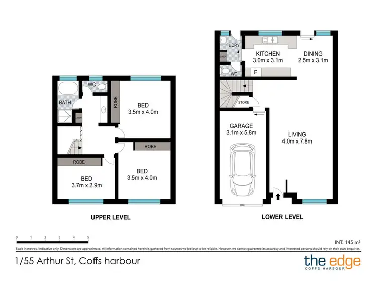 Floorplan of Homely townhouse listing, 1/55 Arthur Street, Coffs Harbour NSW 2450