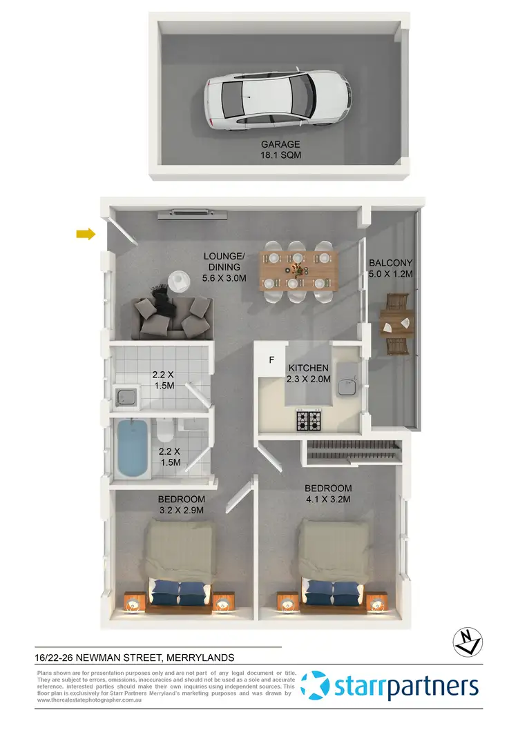 Floorplan of Homely unit listing, 16/22-26 Newman Street, Merrylands NSW 2160
