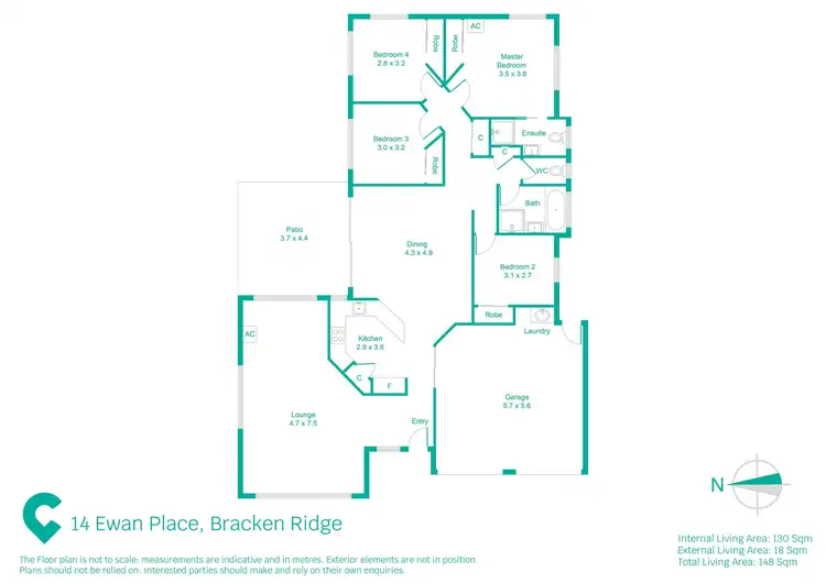 Floorplan of Homely house listing, 14 Ewan Place, Bracken Ridge QLD 4017