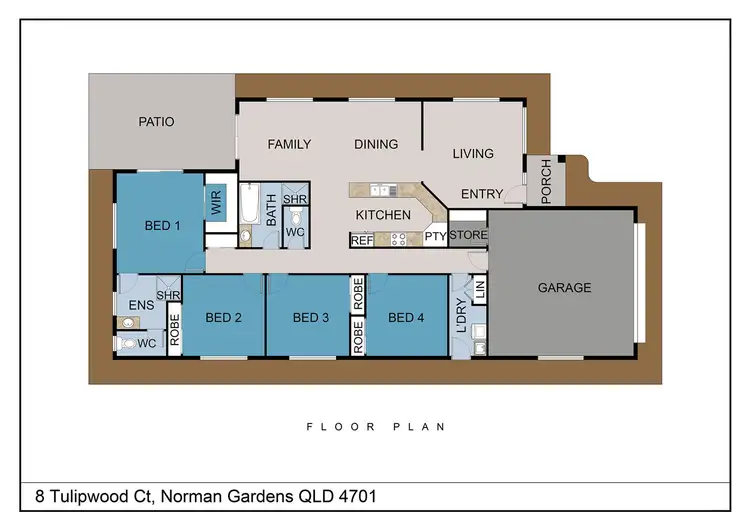 Floorplan of Homely house listing, 8 Tulipwood Court, Norman Gardens QLD 4701