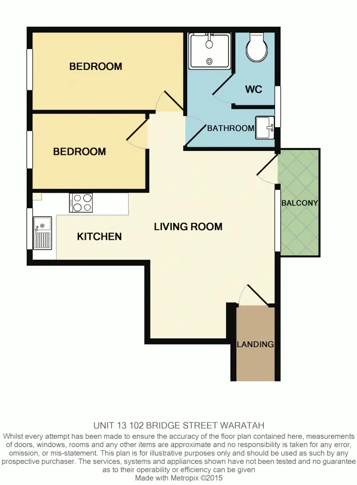 Floorplan of Homely house listing, Unit 13 102 Bridge Street, Waratah NSW 2298