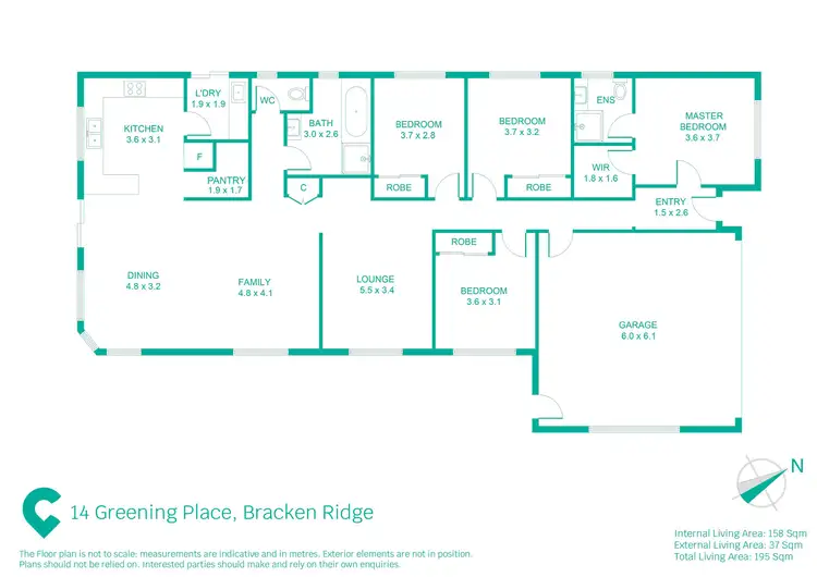 Floorplan of Homely house listing, 14 Greening Place, Bracken Ridge QLD 4017
