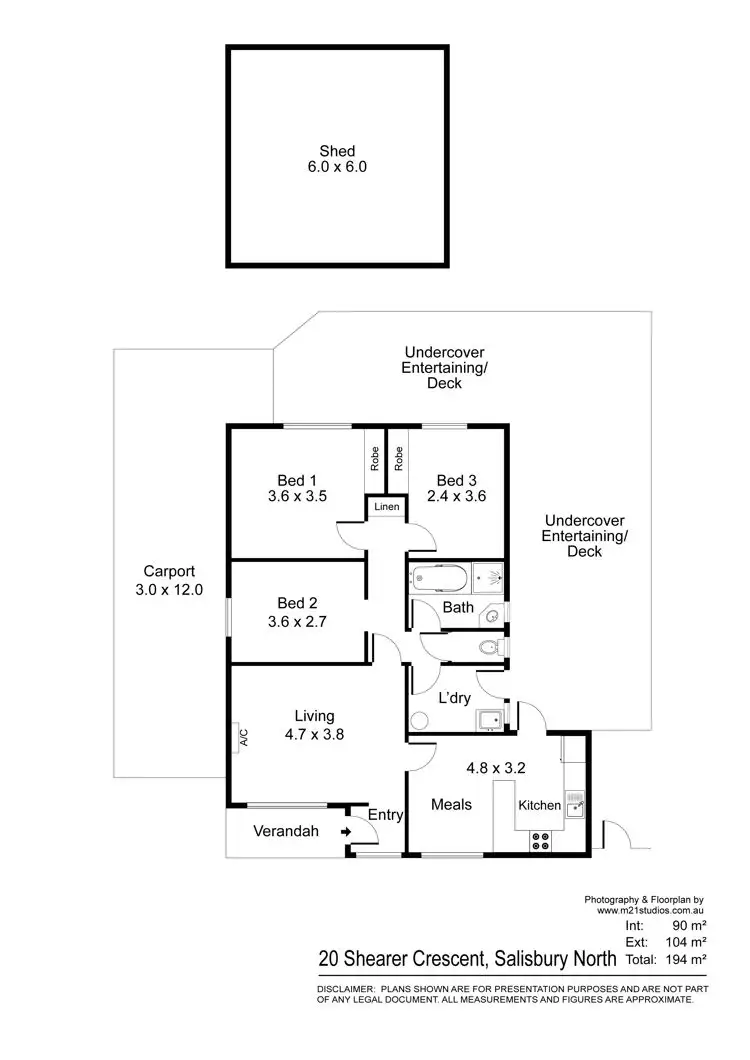 Floorplan of Homely house listing, 20 Shearer Crescent, Salisbury North SA 5108
