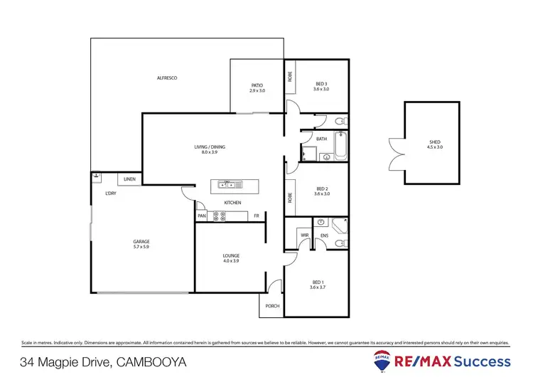 Floorplan of Homely house listing, 34 Magpie Drive, Cambooya QLD 4358