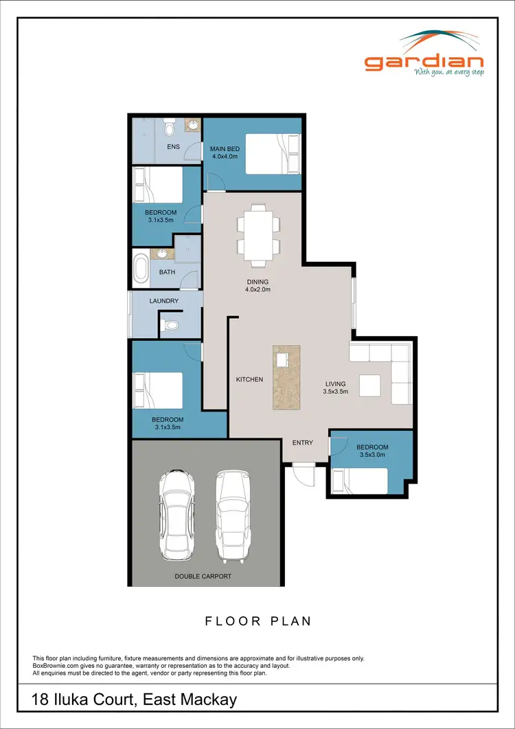 Floorplan of Homely house listing, 18 Iluka Court, East Mackay QLD 4740
