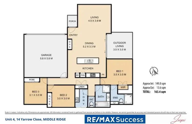 Floorplan of Homely unit listing, 4/14 Yarrow Close, Middle Ridge QLD 4350