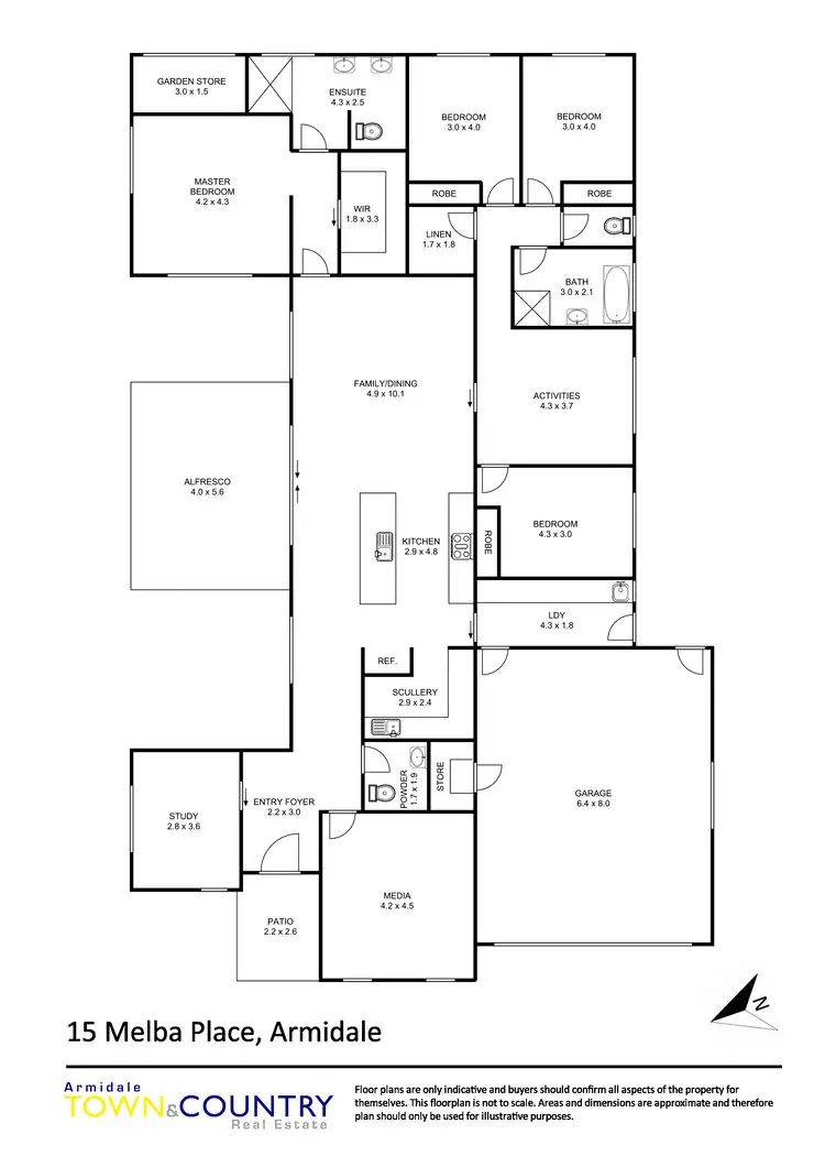 Floorplan of Homely house listing, 15 Melba Place, Armidale NSW 2350