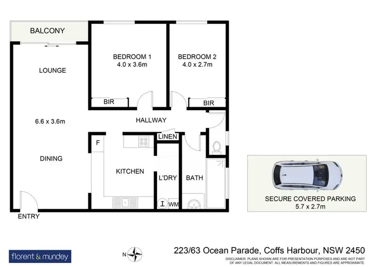 Floorplan of Homely unit listing, 223/63 Ocean Pde, Coffs Harbour NSW 2450