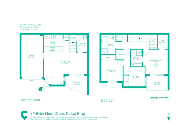 Floorplan of Homely townhouse listing, 8/48-54 Fleet Drive, Kippa-Ring QLD 4021
