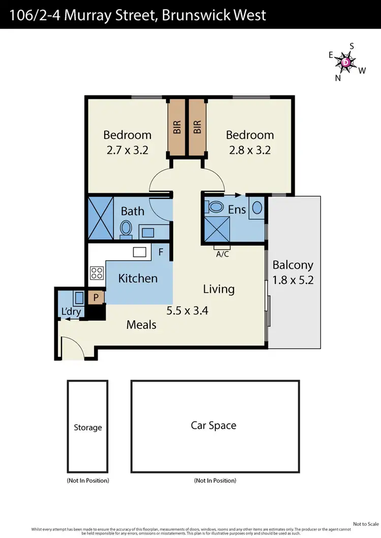 Floorplan of Homely apartment listing, 106/2-4 Murray Street, Brunswick West VIC 3055