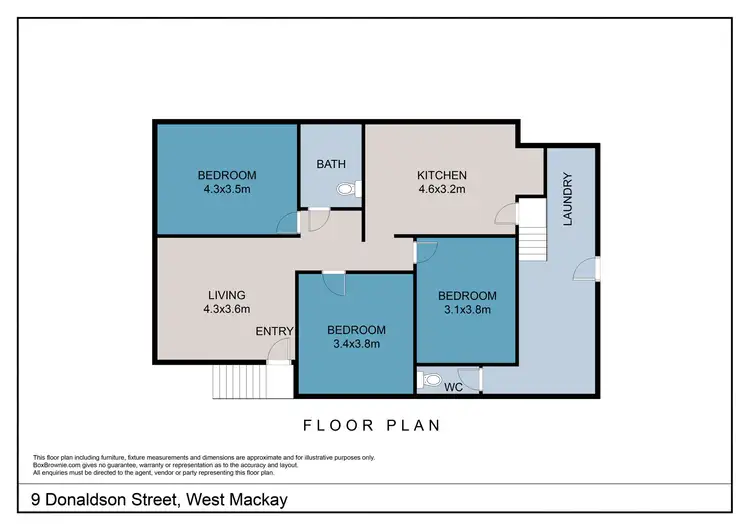 Floorplan of Homely house listing, 9 Donaldson Street, West Mackay QLD 4740