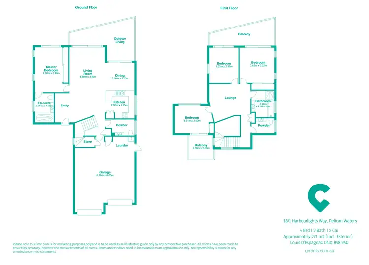 Floorplan of Homely house listing, 18/1 Harbourlights Way, Pelican Waters QLD 4551