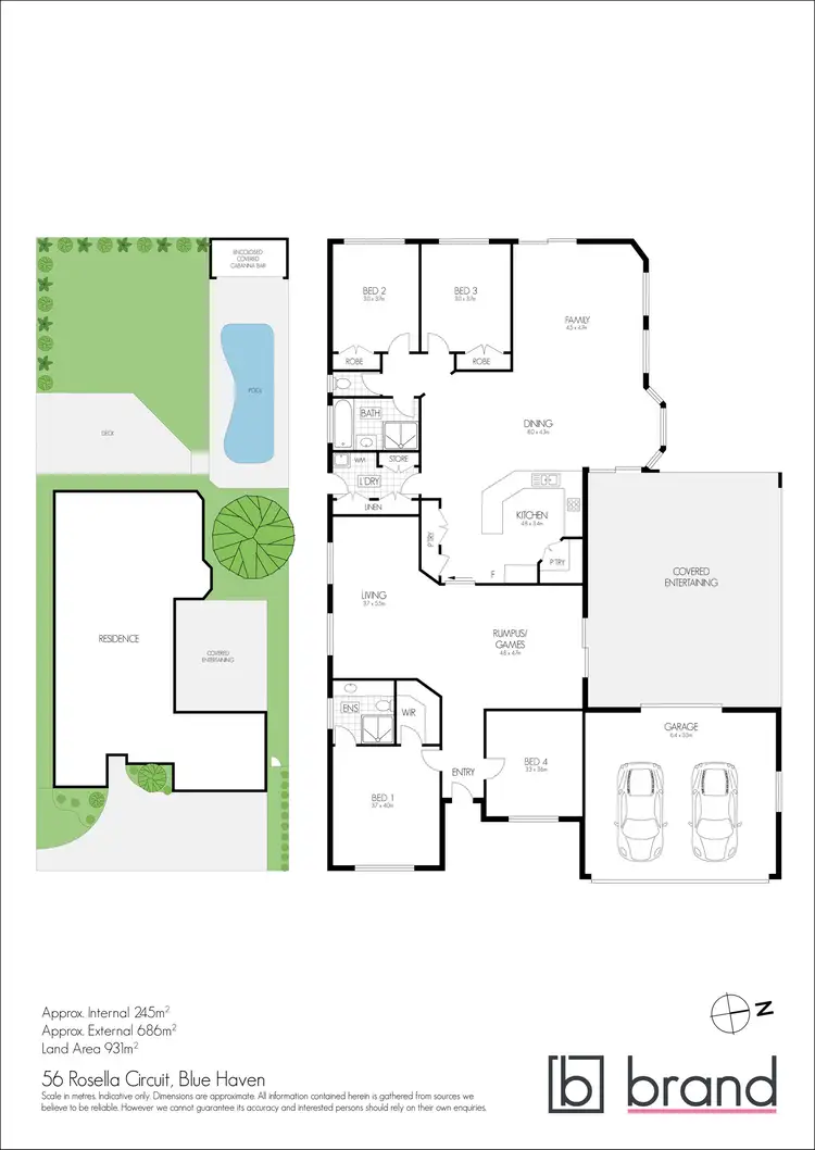 Floorplan of Homely house listing, 56 Rosella Circuit, Blue Haven NSW 2262