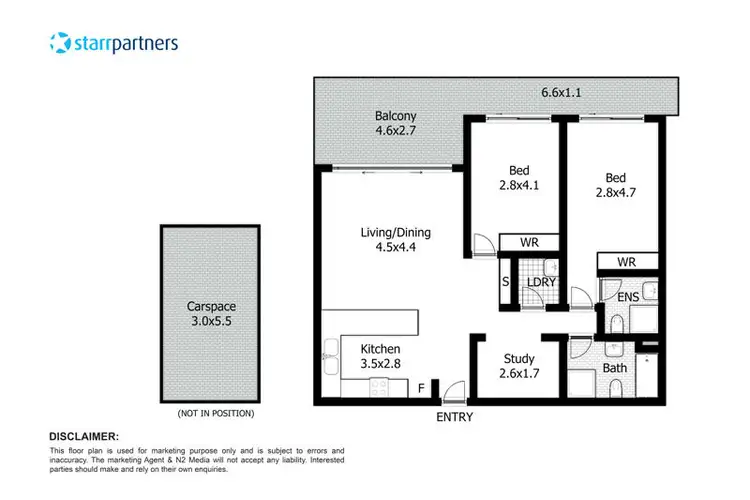 Floorplan of Homely apartment listing, G7/8B Myrtle Street, Prospect NSW 2148