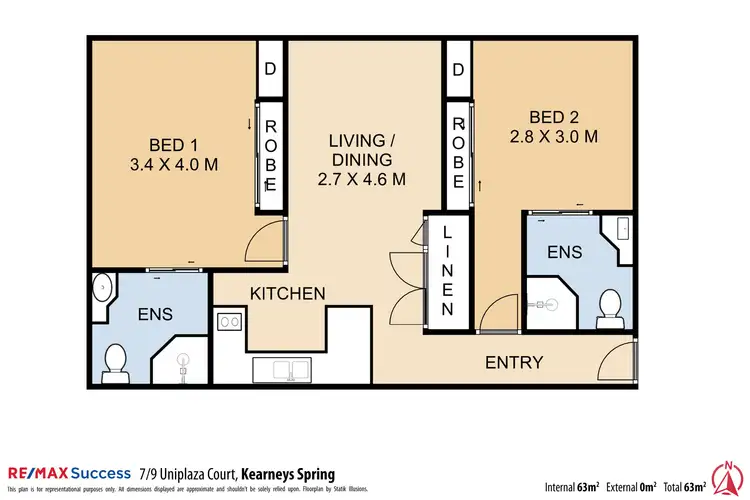 Floorplan of Homely unit listing, 7/9 Uniplaza Court, Kearneys Spring QLD 4350