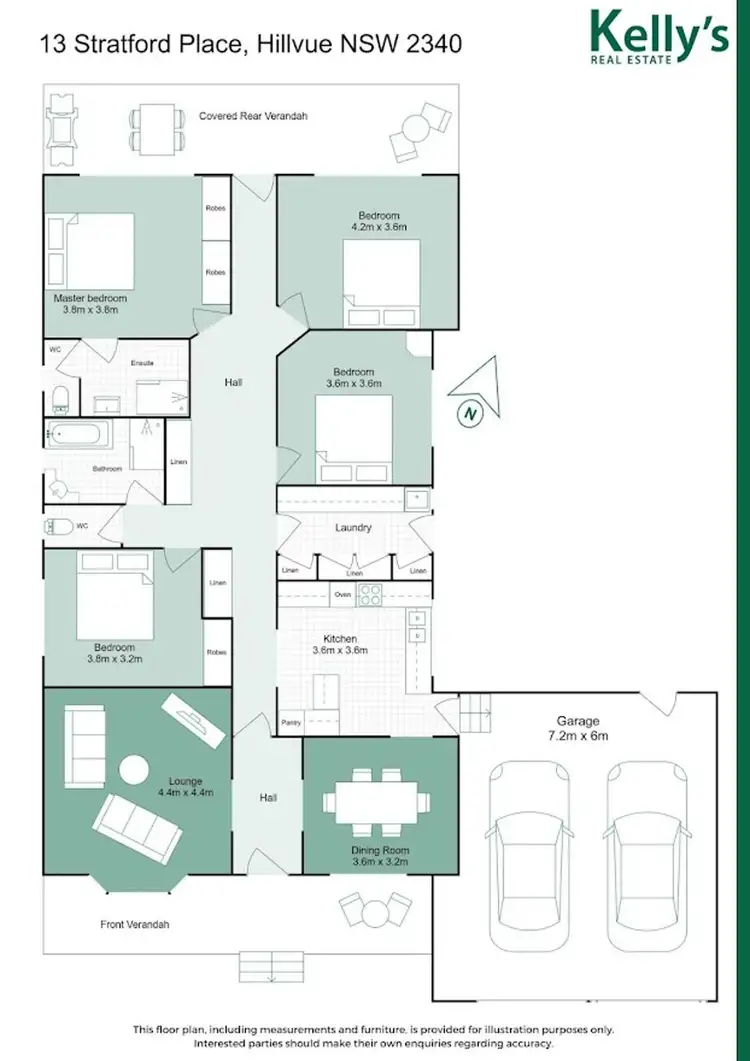 Floorplan of Homely house listing, 13 Stratford Place, Hillvue NSW 2340
