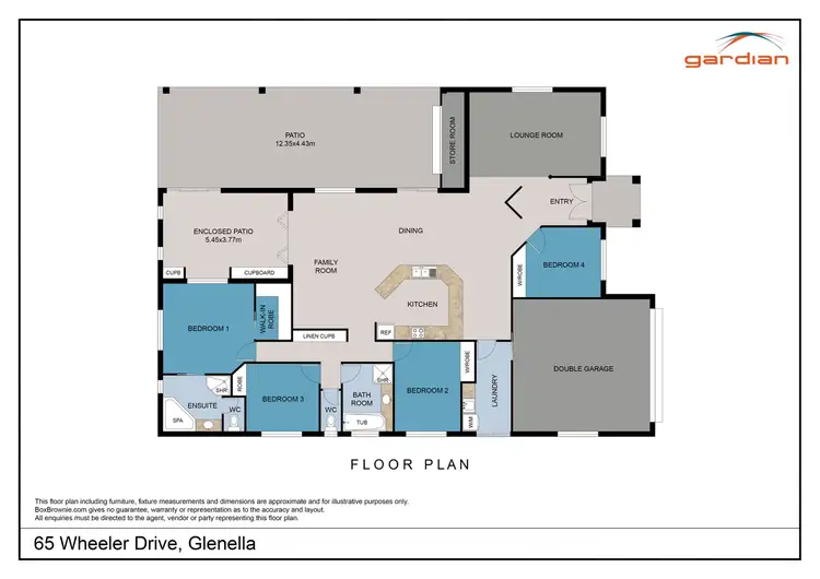 Floorplan of Homely house listing, 65 Wheeler Drive, Glenella QLD 4740
