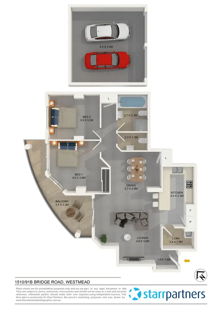 Floorplan of Homely unit listing, 1510/91b Bridge Road, Westmead NSW 2145