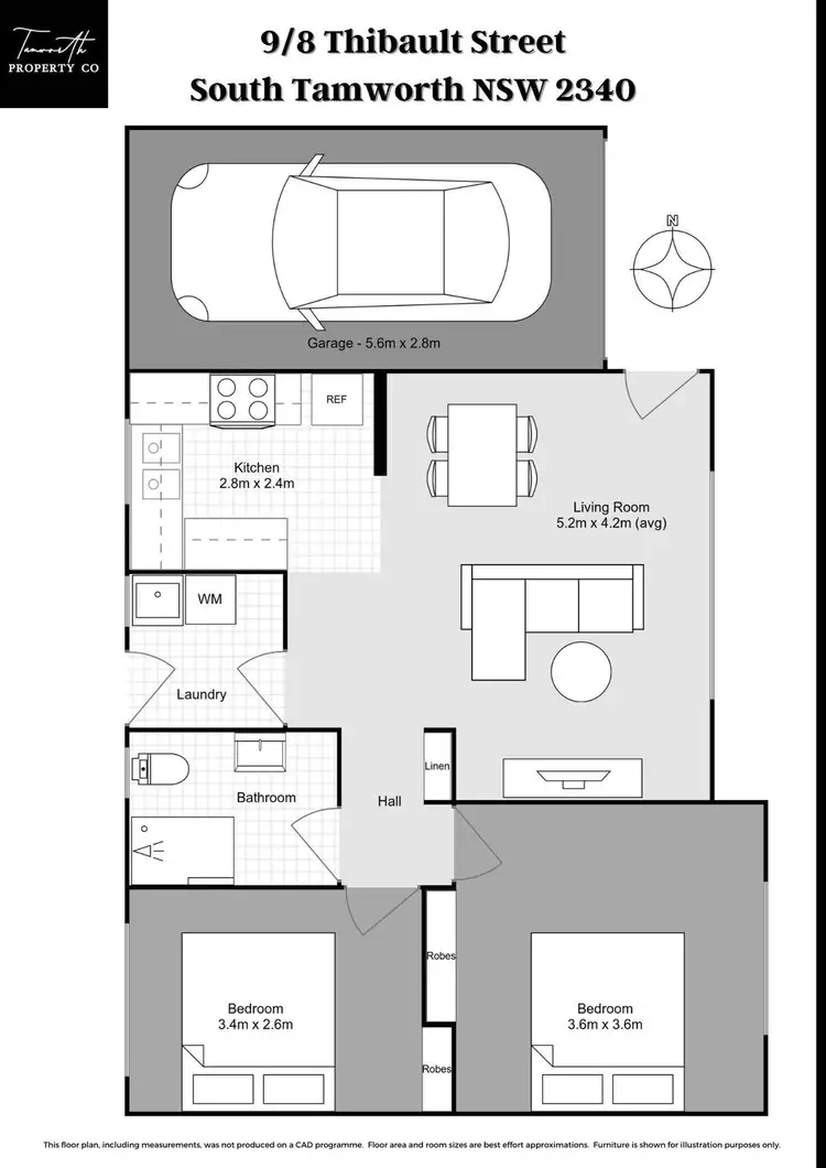 Floorplan of Homely unit listing, 9/8 Thibault Street, Tamworth NSW 2340