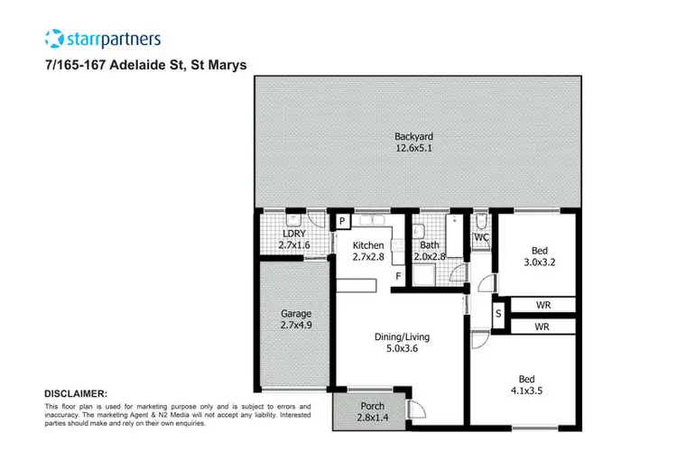 Floorplan of Homely villa listing, 7/165-167 Adelaide Street, St Marys NSW 2760