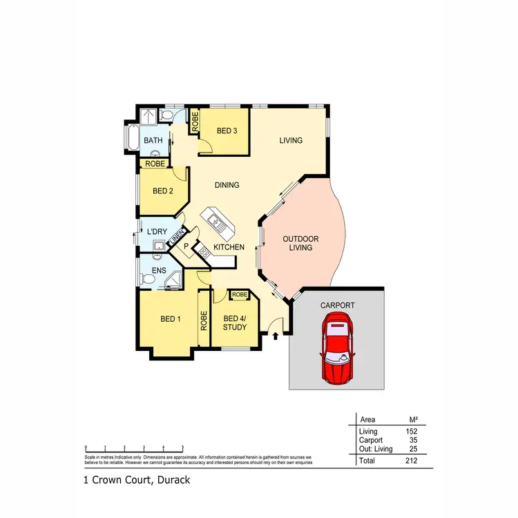 Floorplan of Homely house listing, 1 Crown Court, Durack NT 830