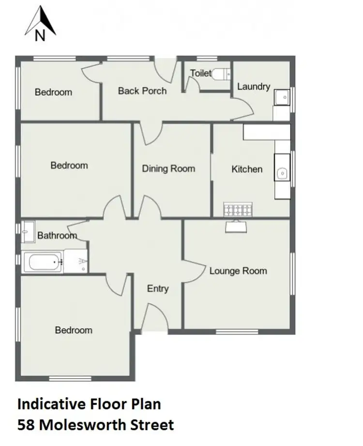 Floorplan of Homely house listing, 58 Molesworth Street, Tenterfield NSW 2372