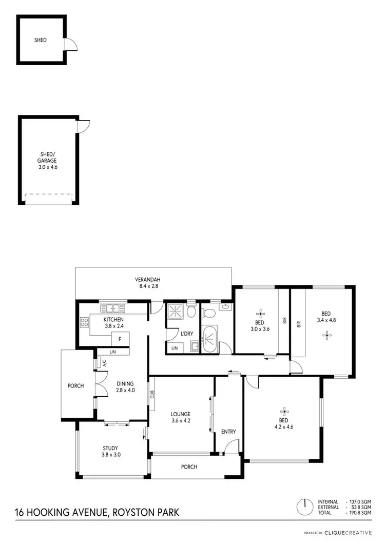 Floorplan of Homely house listing, 16 Hooking Avenue, Royston Park SA 5070