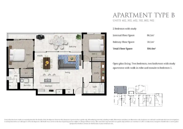 Floorplan of Homely apartment listing, 402/11 Enid Street, Tweed Heads NSW 2485