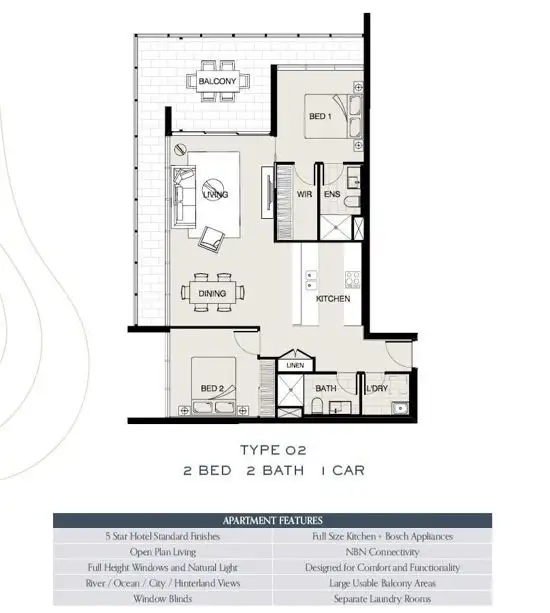 Floorplan of Homely apartment listing, 302/5 Peninsular Drive, Surfers Paradise QLD 4217