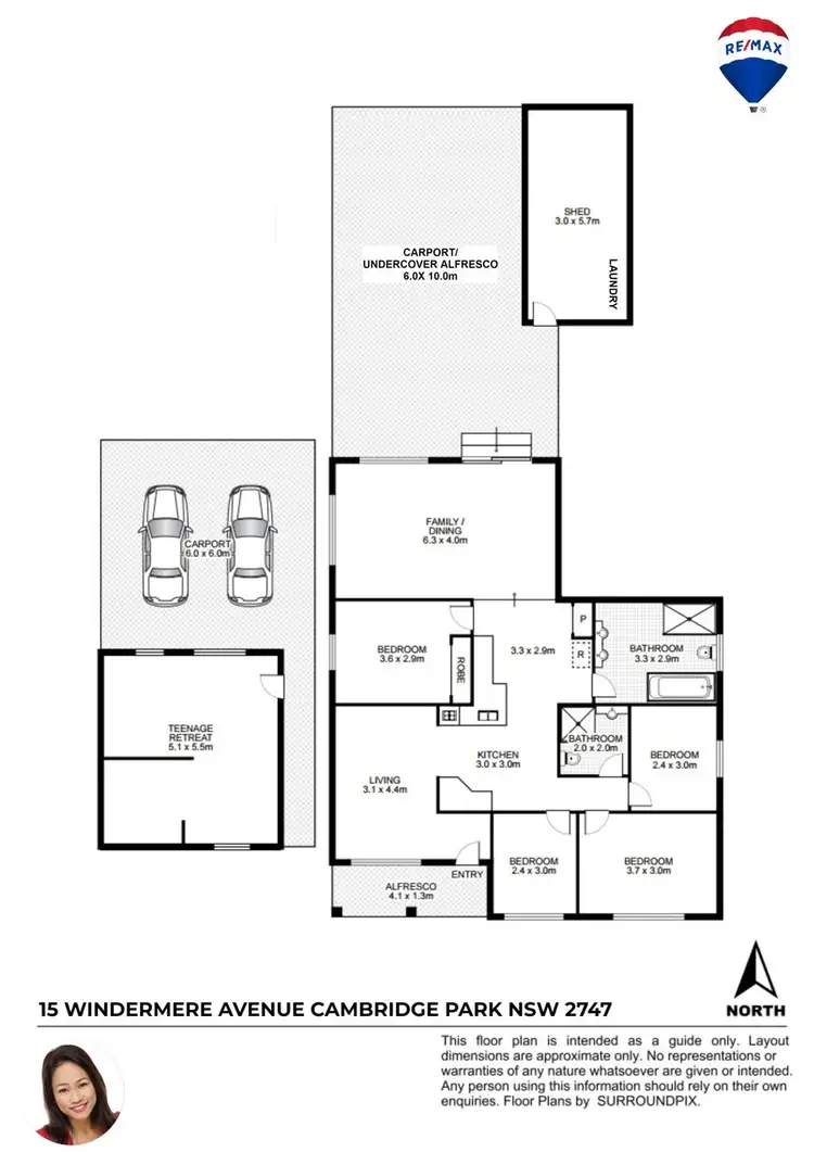 Floorplan of Homely house listing, 15 WINDERMERE AVENUE, Cambridge Park NSW 2747