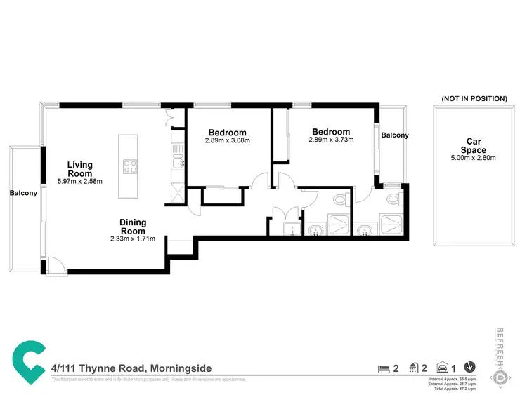 Floorplan of Homely unit listing, 4/111 Thynne Road, Morningside QLD 4170