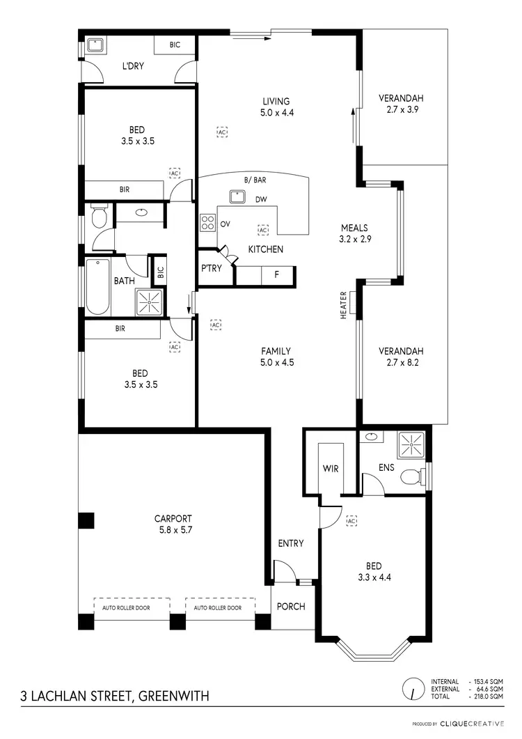Floorplan of Homely house listing, 3 Lachlan Street, Greenwith SA 5125