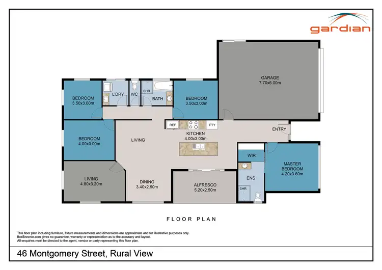 Floorplan of Homely house listing, 46 Montgomery Street, Rural View QLD 4740