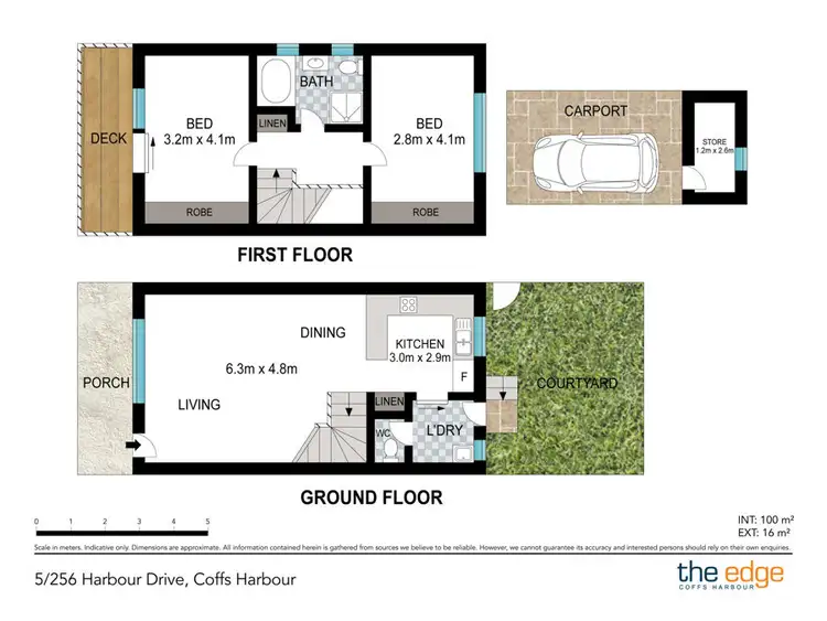 Floorplan of Homely unit listing, 5/256 Harbour Drive, Coffs Harbour NSW 2450