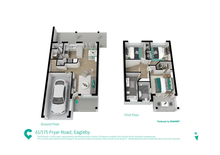 Floorplan of Homely townhouse listing, 61/175 Fryar Road, Eagleby QLD 4207